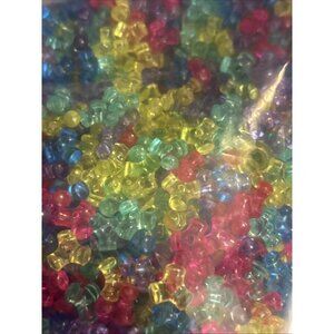 100pcs Transparent Acrylic Tri Bead Spacers Bracelet Making Beading Crafts Color